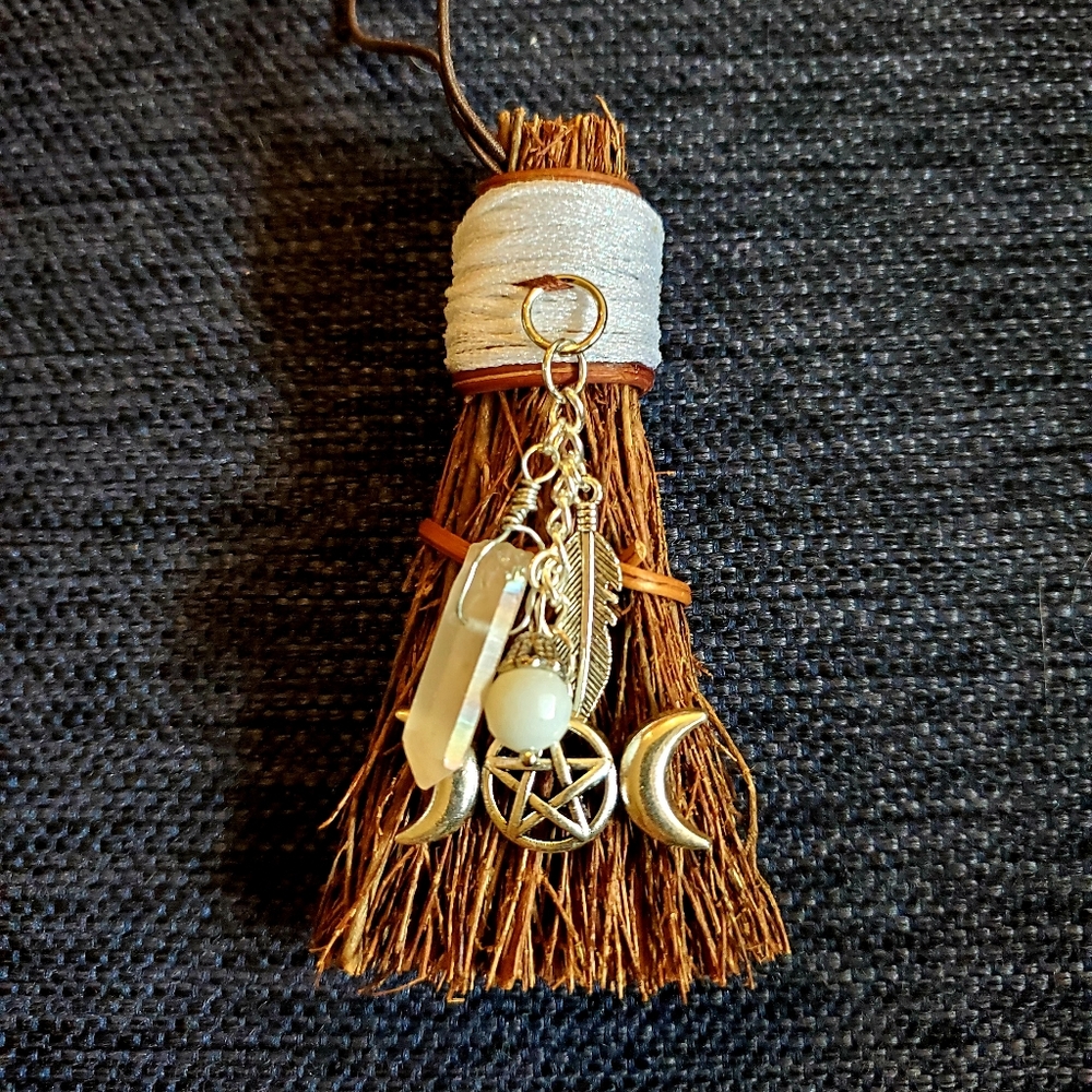 2/$25 Mini White Scented Witch's Broom